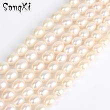 Natural Oval Shape Freshwater Pearls Loose Spacer Beads for Jewelry Making Size 7-8mm 8-9mm Diy Necklace Bracelet Jewellery 15'' 2024 - buy cheap
