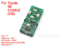 Auto Smart card board 5 buttons 312MHZ number 271451-0780-JP For Toyota 2024 - buy cheap