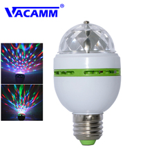 Светодиодные сценические лампы Vacamm E27 с управлением звуком, 3 Вт, 6 Вт 2024 - купить недорого