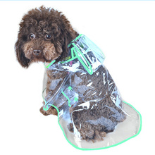 Liquidação roupas para cachorro capa de chuva transparente impermeável roupas leves impermeáveis belo cachorro pequeno capa de chuva com capuz 2024 - compre barato