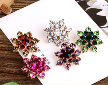 Women's fashion muslim  Hijab pins brooches breastpin hijab diamond pins 12pcs/lot mix color order 2024 - buy cheap