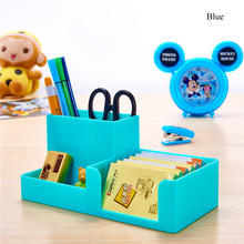 Mini Multifunctional Colorful Square Plastic Pen Holder House Office Stationery Desk Holder Makeup Cosmetic Large Receive Case 2024 - buy cheap