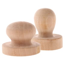 2 Pieces Handmade Polish Wooden Handle Rubber Stamp DIY Stamp Accessories 2024 - buy cheap