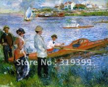 Reproducción de pintura al óleo sobre lienzo de lino, oarsmen en chatou de pierre auguste renoir, envío gratis por DHL, hecho a mano, calidad de museo 2024 - compra barato