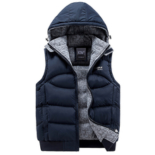 Vest Men Sleeveless Jackets Homme Colete Masculino Winter Spring Casual Coats Hooded Cotton-Padded VesSt Mens Thick Waistcoat 2024 - buy cheap