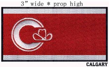 Enfeite bordado amplo de 3 polegadas para logotipo alegre/vermelho da planta de gargantilha, canadá 2024 - compre barato