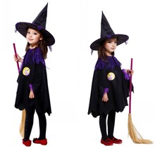 Disfraz de Halloween para niña, disfraz de Halloween para niños, capa de bruja, Disfraces de fiesta, ropa de Cosplay 18 2024 - compra barato