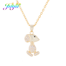 Juya Fashion Animal Jewelry Supplies Gold /Rose Gold Dog Pendant Necklace For Women Girls Handmade Gift Necklace 2024 - buy cheap