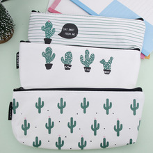 Kawaii Cactus Crayon Pencil  Case Fabric Canvas Small Fresh School Supplies Stationery Estuches Cute kalem kutusu Pencilcase 2024 - buy cheap