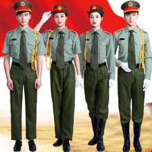 New Arrive Army Chorus Performance Suit  for Women  Military Uniform Band Drum Team Stage Performance Clothing 2024 - buy cheap