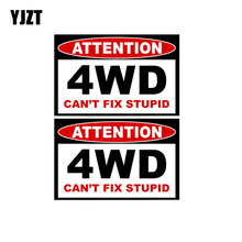 YJZT 2X 10.2CM*6.6CM Funny Car Sticker 4WD Off Road Warning PVC Decal 12-0621 2024 - buy cheap