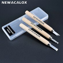 NEWACALOX 3Pcs Woodpecker Woodcut Knife Scorper Hand Cutter Wood Carving Tool Woodworking Chisel Graver Burin for Arts Crafts 2024 - buy cheap