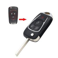 KEYECU 4 Button Modified Folding Remote Key Shell HU100 Uncut Blade for Chevrolet Opel 2024 - buy cheap