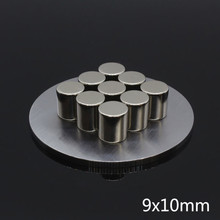 10Pcs 9 x 10 mm Disc Rare Earth Neodymium magnet 9*10 mm N35 NdFeB Round Super Strong permanent Magnets 9mm x 10mm N35 magnetic 2024 - buy cheap