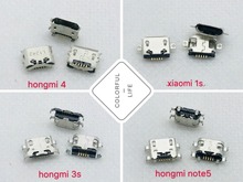 1s hongmi 3 s/4 note5 Micro USB Jack 5pin разъем для зарядки данных домашняя материнская плата для смартфона гибкий кабель патч 2024 - купить недорого