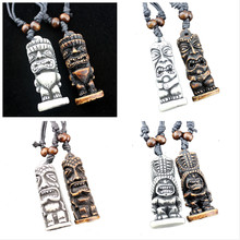 COOL Boy men's Maori/Hawaiian Style Faux Carved totem tiki men Pendants Necklaces Amulets Gifts XL34 2024 - buy cheap