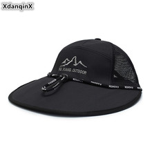 Летняя женская кепка XdanqinX, дышащая бейсболка с хвостиком, большой козырек, модная пляжная кепка с регулируемым размером, мужские шапки для рыбалки 2024 - купить недорого