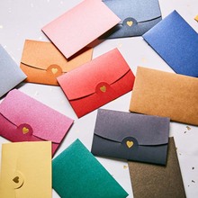 10PCs/set 7*10.5CM Colorful Heart Pearl Paper Envelopes for Party Invitations Valentine's Day gift lovers message card gift 2024 - buy cheap