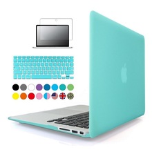 3 in 1 Matte Hard laptop Case For Apple macbook Air Pro Retina 11" 12'' 13" 14" 15" 11.6 13.3 15.6 Retina bar Laptop case cover 2024 - buy cheap