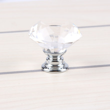 25-40mm Diamond Shape Design Crystal Glass Knobs Cupboard Drawer Pull Kitchen Cabinet Door Wardrobe Handles Hardware 2024 - buy cheap