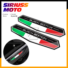 Pegatina de la bandera de Italia, calcomanía de edición negra para Aprilia, Ducati, Triumph, Kawasaki, Yamaha, Honda, calcomanías de coche 2024 - compra barato