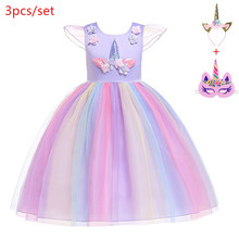 Vestido de unicornio de Pascua para niñas, disfraz de princesa para fiesta de cumpleaños, Halloween y Navidad, 2019 2024 - compra barato