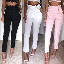 New Fashion Women Pants Spring Autumn Pencil Trousers Solid Ladies Drawstring High Waist Pants Streetwear Office Lady Trousers 2024 - buy cheap