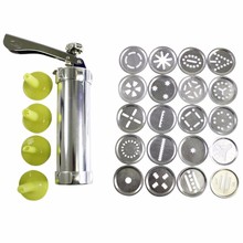 Ne Biscuit Press Set Cookie Maker Machine Kit Stainless Steel 20 Discs 4 Icing Tips Spritz Dough Biscuits Making Tools 8 2024 - buy cheap