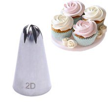 LINSBAYWU #2D Large Size Rose Flower Cake Decorating Icing Tip Cupcake Nozzles Decoration 2024 - buy cheap