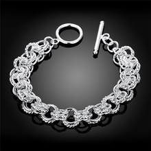 Quente novo design de cor prata círculo para pulseira jóias moda personalidade legal estilo rua qualidade superior fábrica tomada h023 2024 - compre barato
