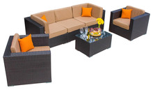 All Weather garden furniture 4pcs outdoor wicker patio cube set 2024 - buy cheap