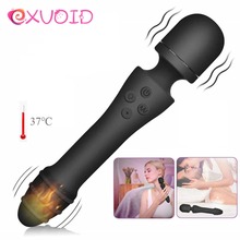 EXVOID AV Stick Vibrator for Women Dual Heads Heating Dildo Vibrator Sex Toys For Women Magic Wand Vaginal G Spot Massage 2024 - buy cheap