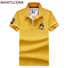 MANTLCONX-Camisa Polo de manga corta para hombre, Polo de algodón sólido, Polo de talla grande M-4XL, verano, 2021 2024 - compra barato