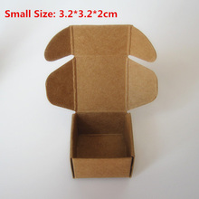 100pcs/lot-3.2*3.2*2cm Small Size Aircraft Cardboard Party Boxes Craftwork Gift Box Fastener Ear Rings Kraft Paper Storage Box 2024 - buy cheap