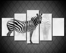 Pintura de parede sem moldura animal zebra arte poster impressões imagem de arte para sala arte de parede quadros decoração de casa 2024 - compre barato
