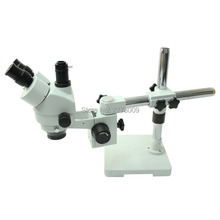 Soporte giratorio de un solo brazo Binocular Vision Trinocular microscopio 3,5x-90X Zoom continuo REPARACIÓN DE TELÉFONO MÓVIL prueba Industrial 2024 - compra barato