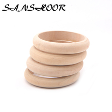 SANSHOOR тонкие деревянные браслеты шириной 1,6 см, кольца для браслета, женские кольца для рукоделия, рукоделия, 6 шт. 2024 - купить недорого
