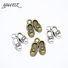 YuenZ 15pcs 2 colour Antique Silver color Shoes Charm fit for Bracelets Necklace DIY Metal Jewelry Making 17*14mm N146 2024 - buy cheap
