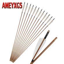 6/9pcs Archery Bamboo Arrows Traditional Bow Replaceable Arrowhead for Recurve And Traditional Bow Hunting Shooting Accessories 2024 - buy cheap