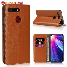 Phone Case For Huawei Honor View 20 Cover Cases Luxury Genuine Leather Stand Wallet Honor View 20 V20 Coque Funda Carcasas Capa 2024 - buy cheap