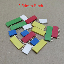 1*8 1x8 Pin 8P 2.54mm Pitch Red Black Yellow Green Blue White Female Connector Socket Single Row Straight Pin Header Strip 2024 - buy cheap