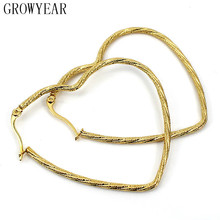 Heart Women Earrings 316L Stainless Steel Anti-allergy Unique Gold Color For Gift Party Concert Bohemia 2024 - buy cheap