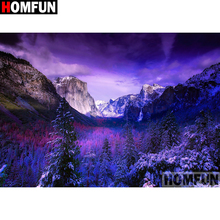 HOMFUN Full Square/Round Drill 5D DIY Diamond Painting "Mountain tree" Embroidery Cross Stitch 5D Home Decor Gift A16483 2024 - buy cheap