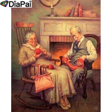 DIAPAI Diamond Embroidery "Elderly couple" Pattern DIY 5D Diamond Painting Needlework Cross Stitch Full Drill Painting A25431 2024 - buy cheap