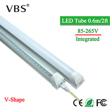 Lámpara de tubo Led T8 de ahorro de energía, bombilla LED integrada de 220V, 2000lm, en tubo, 20W, 96Led, lámpara de pared, luz fluorescente Led en forma de V, 20W 2024 - compra barato