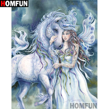 HOMFUN Full Square/Round Drill 5D DIY Diamond Painting "horse" Embroidery Cross Stitch 5D Home Decor Gift A08862 2024 - buy cheap