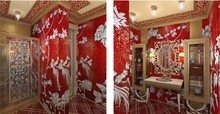 Мозаичная роспись для ванной комнаты, роскошная стеклянная мозаика, художественная роспись для стен 2024 - купить недорого