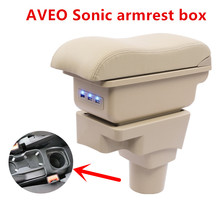 for Chevrolet Aveo Sonic Lova T250 T300 armrest box central Store content Storage box cup holder car-styling accessories 2024 - buy cheap