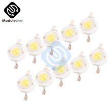 10PCS 1W LED High power Lamp beads Pure White 3.2-3.4V 100-120LM 30mil SMD LED Light Blub Module 300mA Mini 2024 - buy cheap