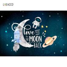 Baby Cartoon Spaceship Astronaut Back To Moon Baby Birthday Party Poster Photo Background Photography Backdrops For Photo Studio 2024 - buy cheap